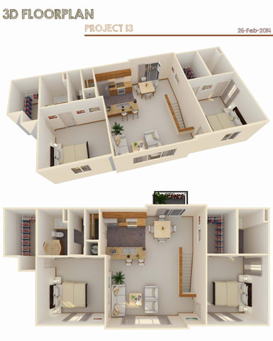 Floor plan for 2 beds, 2 baths, 1176 sqft